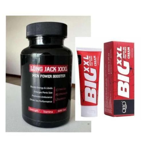 Titan Enhancement Long Jack XXXL Men's Suprement 30Capsules & XXL Cream