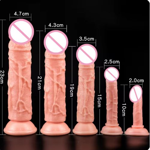 Realistic Dildo Skin Feeling Sex Toys for Women Big Penis with Suction Cup - Pink