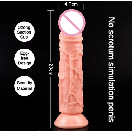Realistic Dildo Skin Feeling Sex Toys for Women Big Penis with Suction Cup - Pink