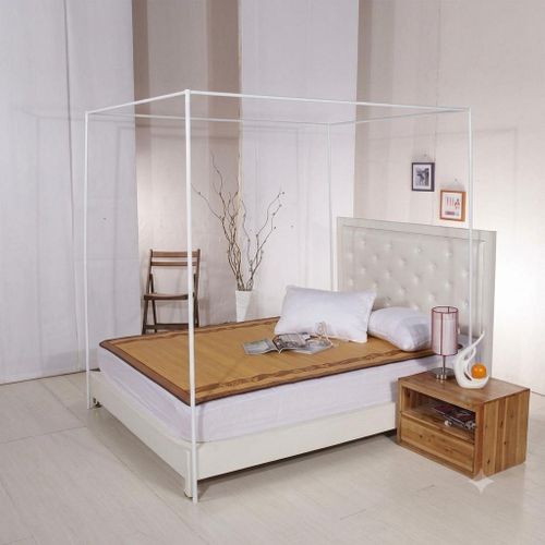 Cream Mosquito Net With Metal Stands - 5*6