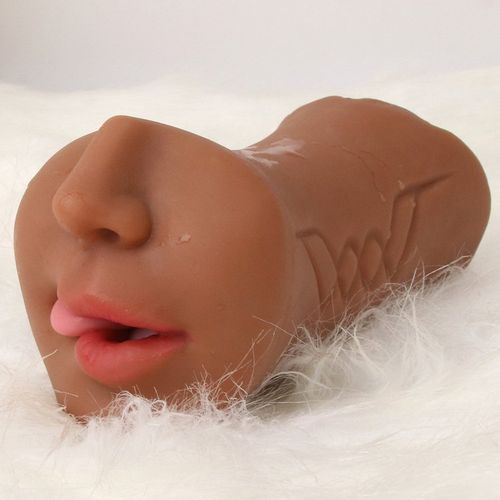 SEXTOYS 3 In 1 Silicone Doll Female Vagina Anus Realistic Doll Male Masturbation Cup - Brown
