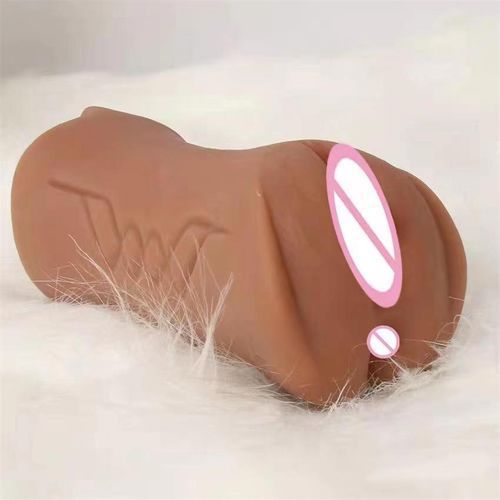 SEXTOYS 3 In 1 Silicone Doll Female Vagina Anus Realistic Doll Male Masturbation Cup - Brown