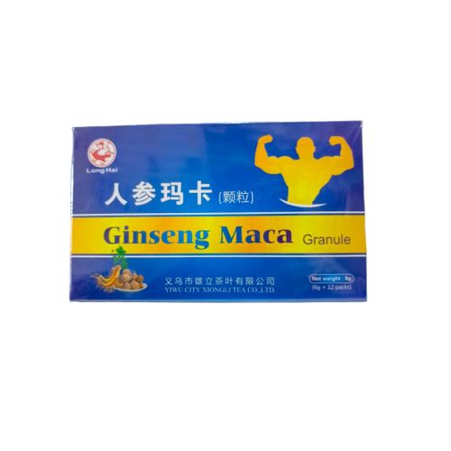 Long Hai Organic Ginseng Maca Granule Tea For Energy Stamina And Enhancement - 12Packs
