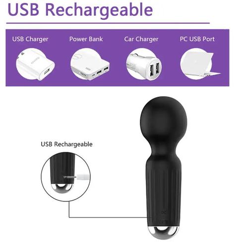 Portable G-Spot Clitoral Vibrator Mini AV Stick