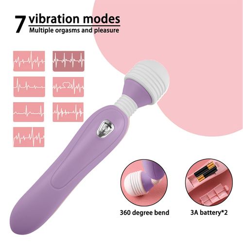 1pcs Silicone Multi-frequency Female Masturbator AV Vibrator Vaginal