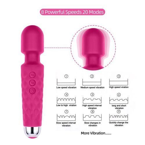 20 Mode Powerful Rechargeable Magic Wand Vibrator