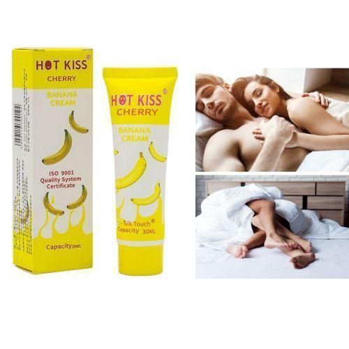 Hot Kiss Cherry Sweet Banana Flavored Water-Based Lubricant Cream - 30ml