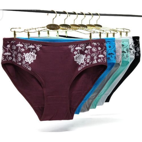 3Pc Lady Pure Cotton Panties-Multi Design and Colours