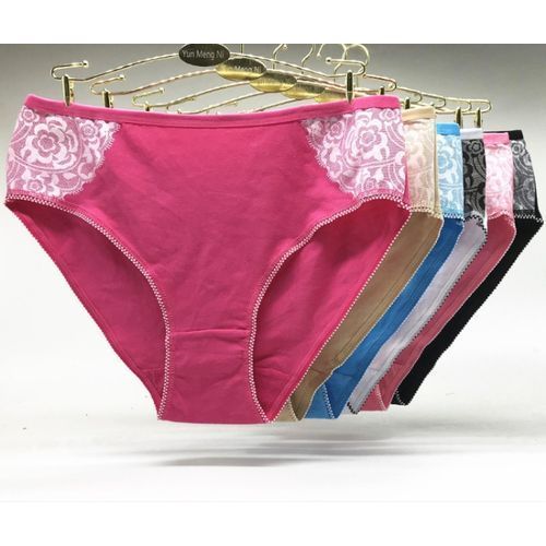 3Pc Lady Pure Cotton Panties-Multi Design and Colours