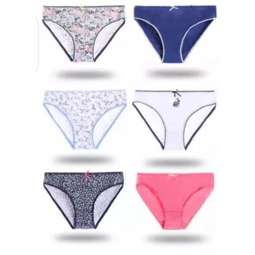 3Pc Lady Pure Cotton Panties-Multi Design and Colours