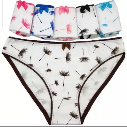 3Pc Lady Pure Cotton Panties-Multi Design and Colours