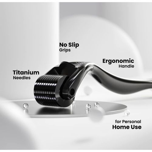 Derma Roller Microneedling Roller for Face, Beard Growth - Includes Free Storage Case (1-Pack), Brighten,Rejuvenating,Smoothening, Unisex- Purple