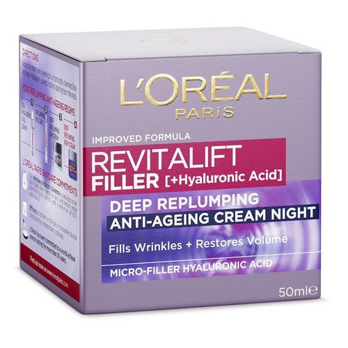 L'Oreal Revitalift Filler Hyaluronic Acid Anti-Ageing Night Cream, 50ml