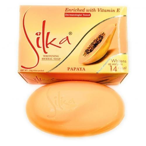 Silka Papaya Herbal Soap With Vitamin E - 135g.