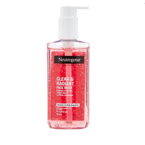 Neutrogena Clear & Radiant Facial Wash 200ml-Pink