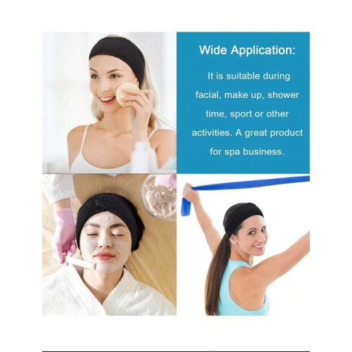 1 Piece Women's Adjustable Elastic Shower And Face Headband, Non-Slip Headscarf , Foldable And Elastic, Suitable For Use During Makeup, Bathing, Yoga, Beauty, Sports And Running.