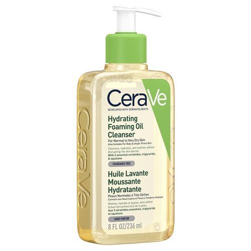 Cerave Hydrating Foaming Oil Cleanser For Normal To Very Dry Skin, 236ml