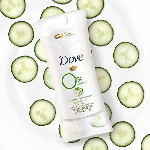 Dove 0% Aluminum Deodorant Stick Cucumber And Green Tea - 2.6 Oz