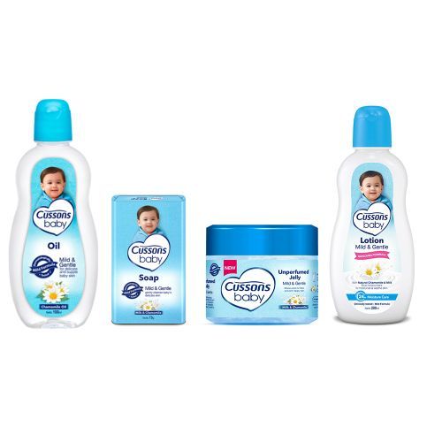 Cussons Mini Baby Gift (4 Pack)/100ml - Blue