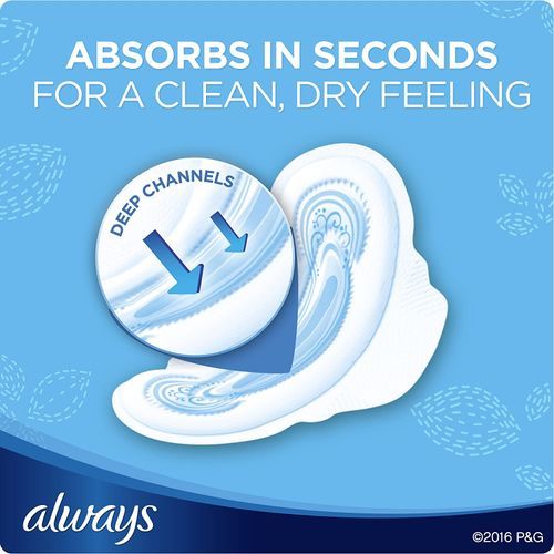 Always Maxi Pads With Wings, (Size 2) 45 Pieces (US)