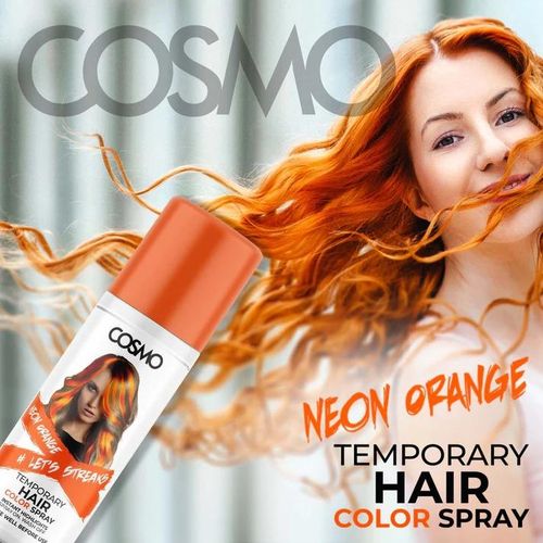 Cosmo Neon Orange Temporary Colour Hair Spray-100Ml