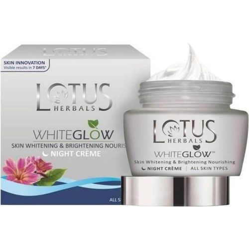 Lotus Herbals WHITEGLOW Skin Whitening & Brightening Nourishing Night Cr&egrave;me - White