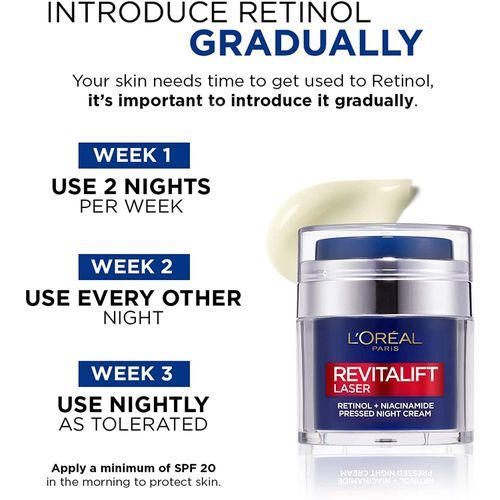 L'Oreal Revitalift Laser Renew Retinol + Niacinamide Pressed Night Cream, 50ml