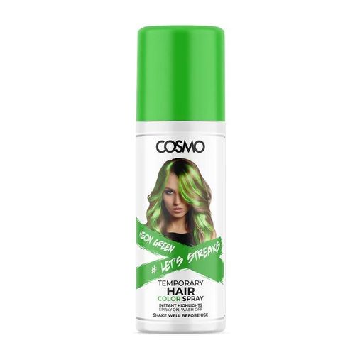 Cosmo Neon Green Temporary Hair Colour Spray-100Ml