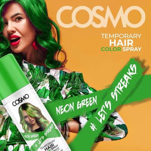Cosmo Neon Green Temporary Hair Colour Spray-100Ml