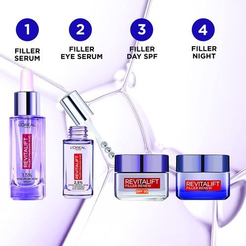L'Oreal Revitalift 2.5% Hyaluronic Acid & Caffeine Filler Eye Serum, Replumps, Brightens & De-Puffs Eyes – 20ml