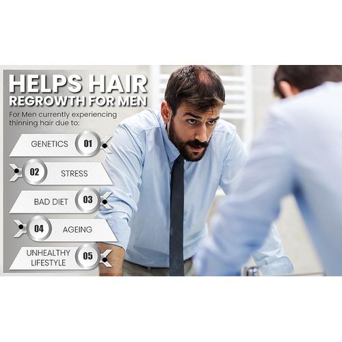 Kirkland Minoxidil Hair Growth Vitamins For Men - Anti Hair Loss Pills. Regrow Hair & Beard Growth Supplement For Volumize, Thicker Hair.Stop Hair Loss And Thinning Hair With Biotin & Saw Palmetto Hair Vitamins.120 Caps