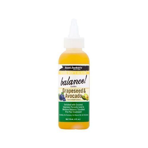 Aunt Jackie'S Balance! Grapeseed & Avocado Natural Growth Oil 118ml (4 oz.)