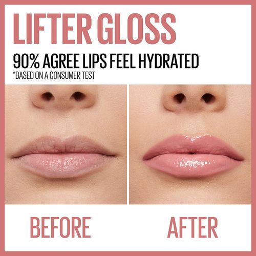 Lip Lifter Hydrating Lip Gloss With Hyaluronic Acid, Crystal, 0.18 Ounce
