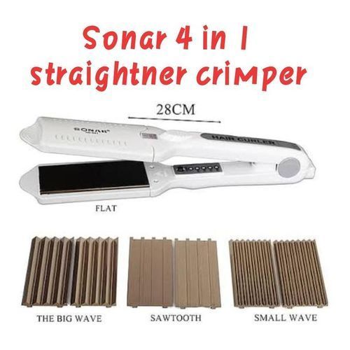 Sonar 4 In 1 Hair Straightening Iron For Multiple Hair Styles-White