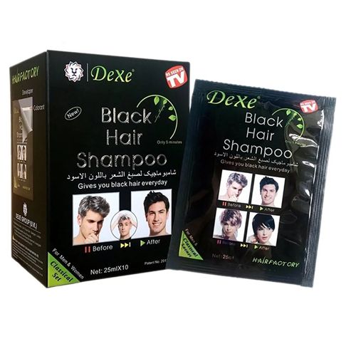 Dexe Black Hair Shampoo - 25mls*10