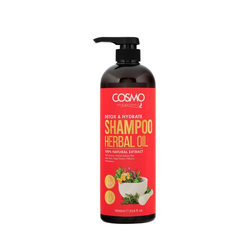 Cosmo Detox & Hydrate Herbal Oil Shampoo 1000Ml-Brown