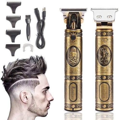 Vintange T9 Rechargeable Hair Clipper Shaving Machine - Golden