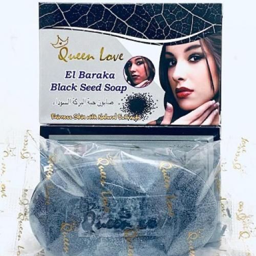 Queen Love Black Seed Soap 5 In 1 Clears Pimples, Dark Spots And Anti-Bacterial Soap 135g