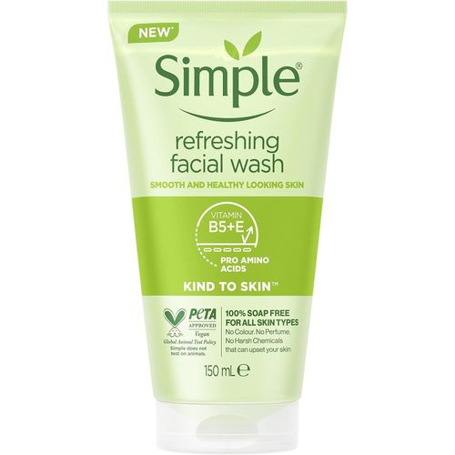 Simple Kind To Skin Refreshing Facial Wash Gel 150ml