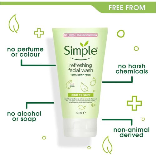 Simple Kind To Skin Refreshing Facial Wash Gel 150ml