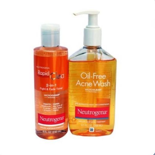 Neutrogena Oil Free Acne Wash 2In1Fight And Fade Toner Set  [NB; Expires After 12 Months Of Opening]