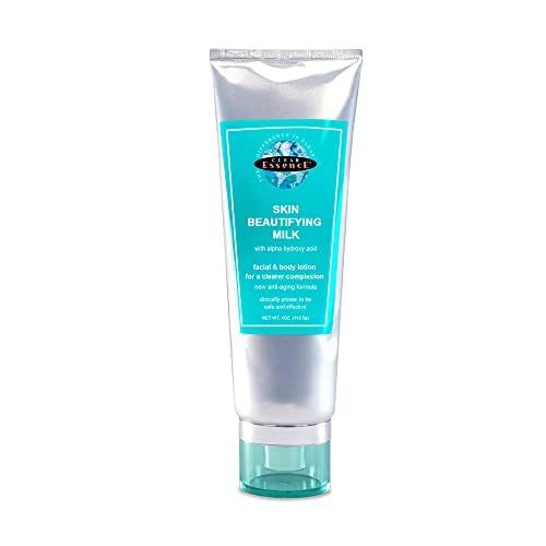 Clear Essence  Anti-Aging Skin Beautifying Milk With Alpha Hydroxy Acid -Face & Body Soothing & Moisturizing Lotion - Blue