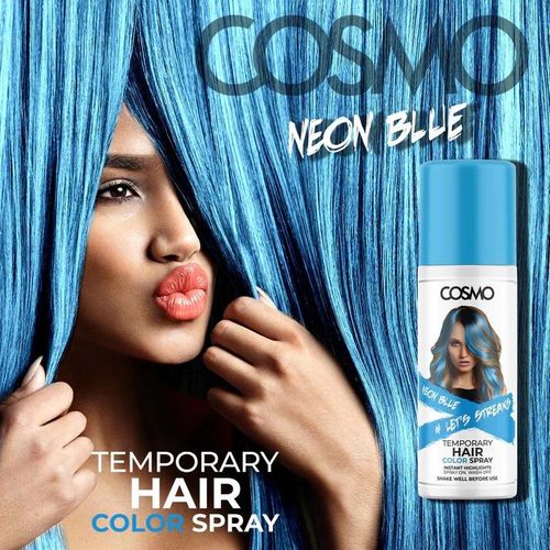 Cosmo Neon Blue Temporary Hair Colour Spray-100Ml