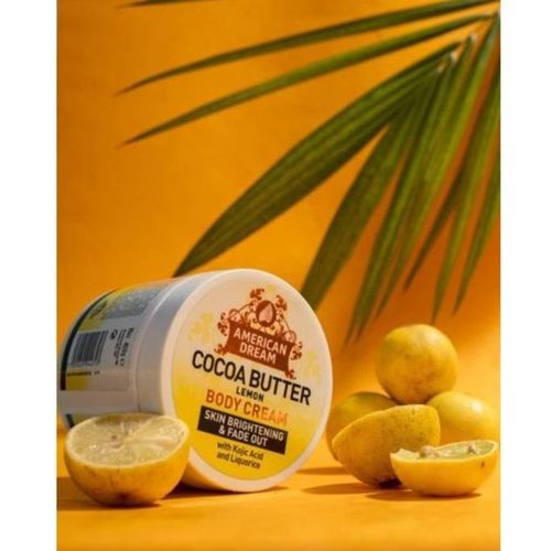 American Dream  Cocoa Butter Lemon Body Cream with Kojic Acid & Licorice.
