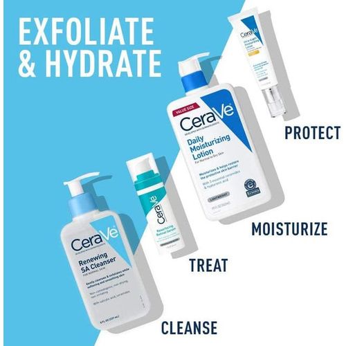 Cerave 4Pcs Of Exfoliation And Hydration Bundle