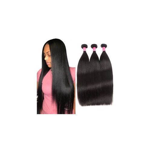 Human Hair Grade 10 A Straight Weave - Natural Black