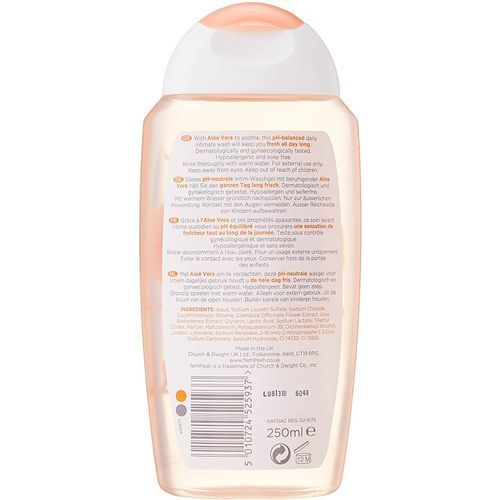 Fem Fresh Femfresh Intimate Wash, pH Balanced Feminine Wash with Gentle Aloe Vera, 250ml