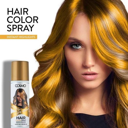 Cosmo Glitzy Gold Temporary Hair Colour Spray-100Ml