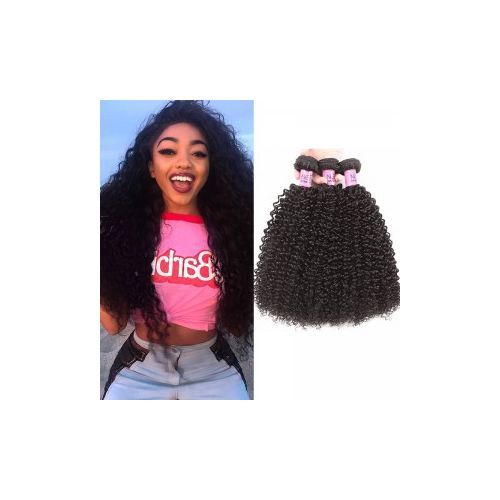 General 1Pc- Human Hair - Jerry Curly Hair Extension - Natural  Black