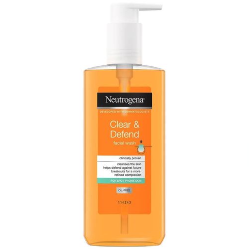 Neutrogena Clear & Defend Facial Wash 200ml-Orange
